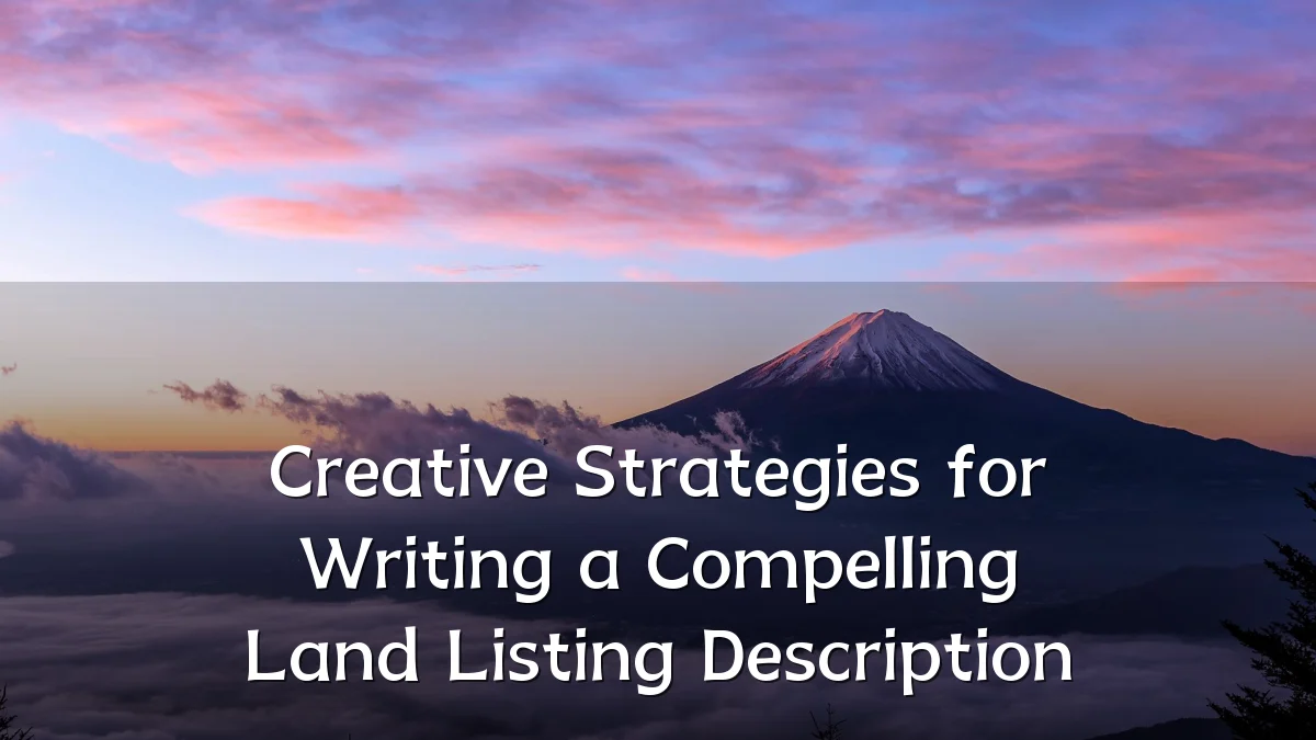 Creative Strategies for Writing a Compelling Land Listing Description