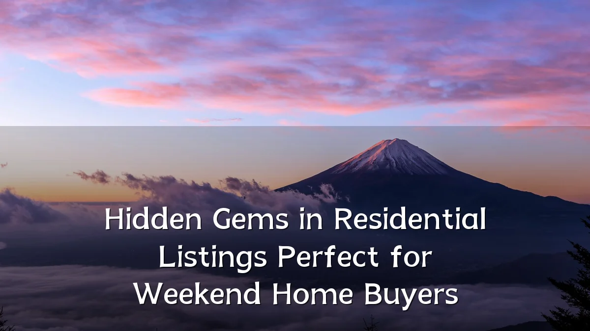 Hidden Gems in Residential Listings Perfect for Weekend Home Buyers