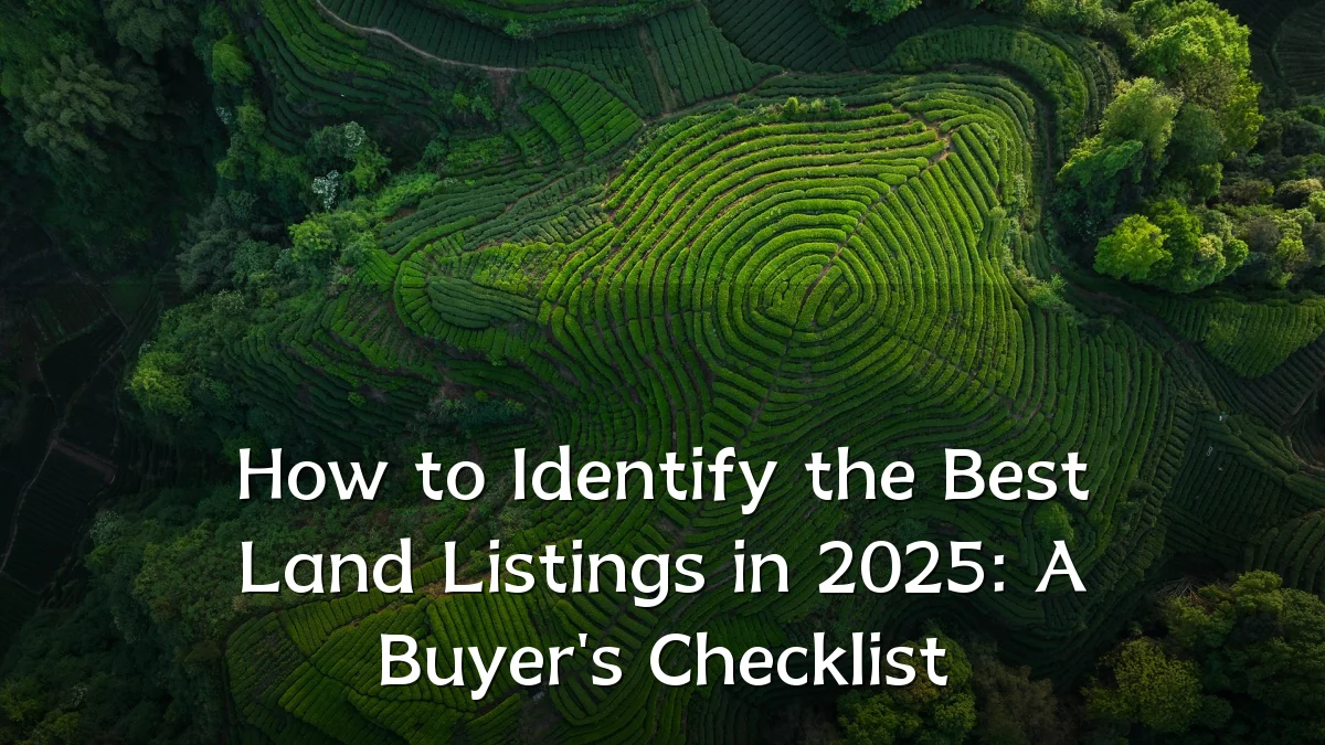 How to Identify the Best Land Listings in 2025: A Buyer's Checklist