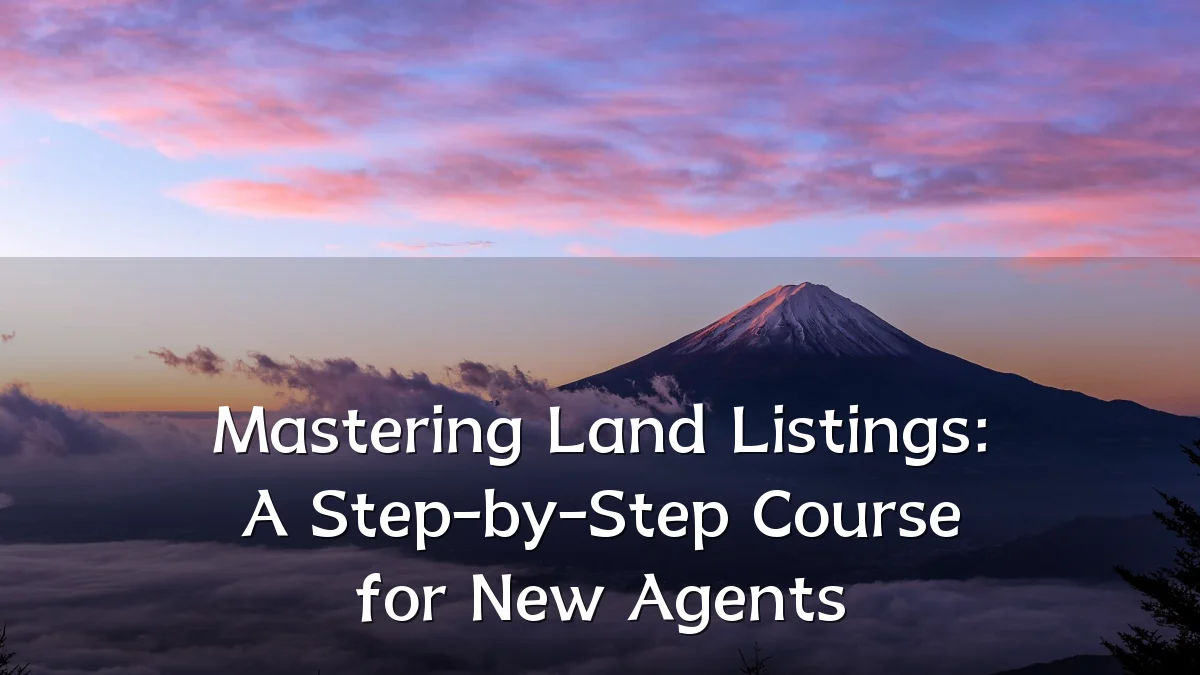 Mastering Land Listings: A Step-by-Step Course for New Agents