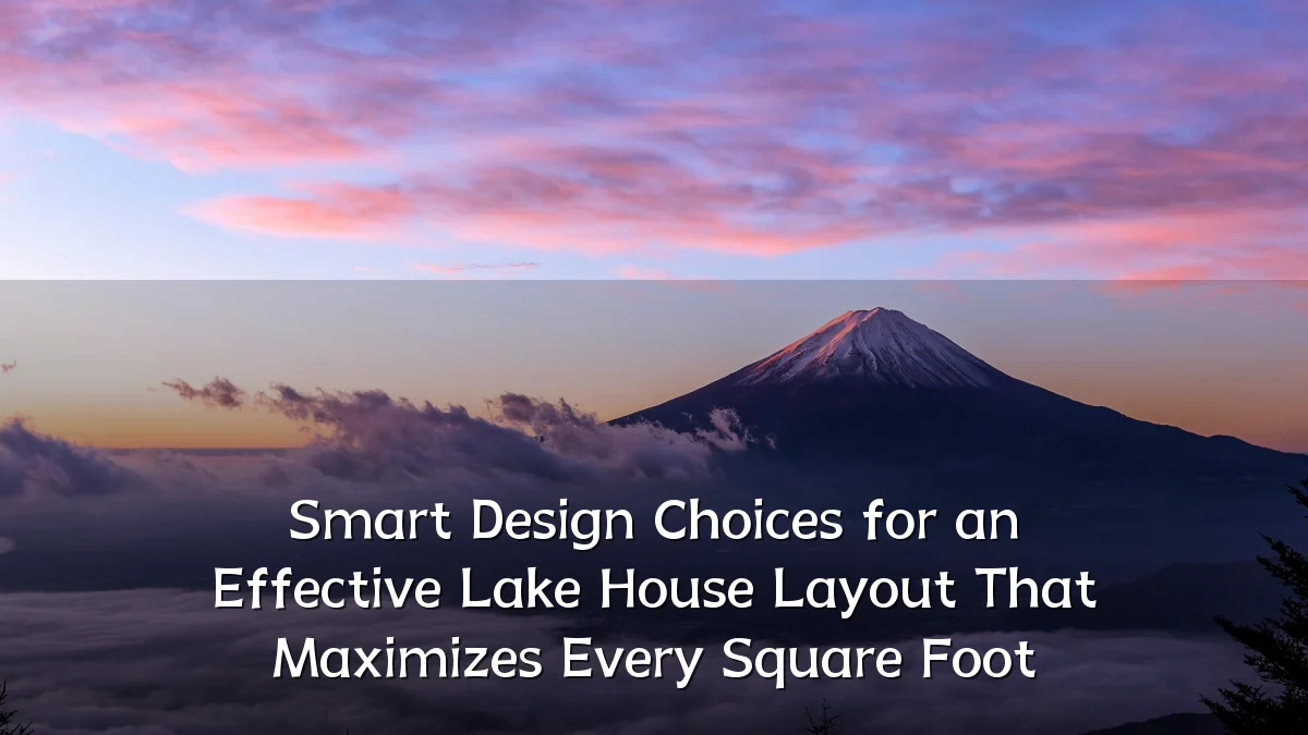 Smart Design Choices for an Effective Lake House Layout That Maximizes Every Square Foot